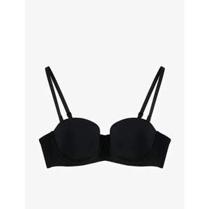 Kadın İç Giyim Rahat Kalıp Desteksiz Balenli Sütyen - KOTON - 6WLK10011MK - SİYAH - 80B