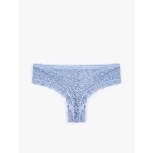 Kadın İç Giyim Dantelli Brazilian Külot - KOTON - 6WLK30119MK - MAVİ - L
