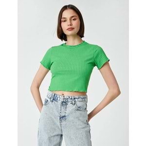 Kadın Giyim Tişört 2YAK13752EK Yeşil