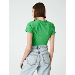 Kadın Giyim Tişört 2YAK13752EK Yeşil