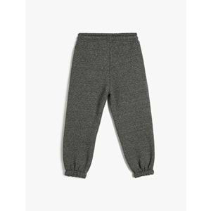 Erkek Çocuk Basic Jogger Eşofman Altı Beli Bağlamalı Cepli Şardonlu - KOTON - 4WKB40036TK - GRİ - 5-6 YAŞ