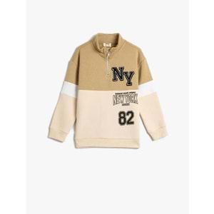 Erkek Çocuk Giyim Sweatshirt - KOTON - 4WKB10244TK - DEVE TÜYÜ - 13-14 YAŞ