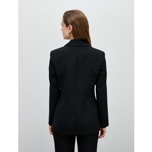 Blazer Ceket Kruvaze Düğmeli Cepli - KOTON - 4WAK50056UW - SİYAH - 42