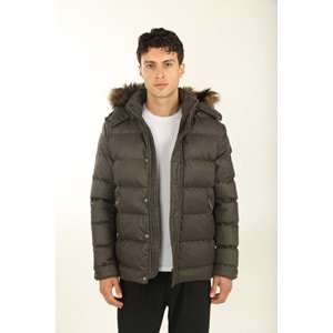 Erkek Giyim Şişme Mont - BRANGO - 80179 - KAHVERENGİ - XXXL