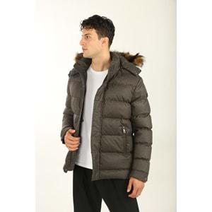 Erkek Giyim Şişme Mont - BRANGO - 80179 - KAHVERENGİ - XXXL
