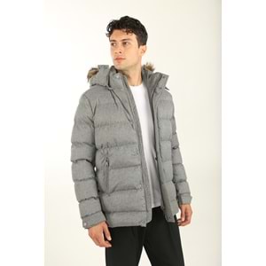 Erkek Giyim Şişme Mont - BRANGO - 80179- GRİ - L