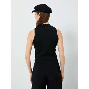 Triko Atlet Yarım Balıkçı Yaka - KOTON - 4WAK30014HT - SİYAH - S