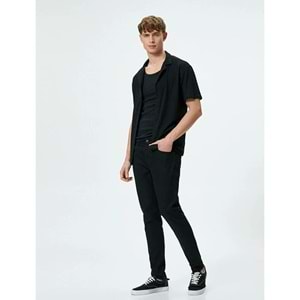 Skinny Fit Kot Pantolon - Michael Jean - KOTON - 4SAM40233ND - SİYAH - 32/30