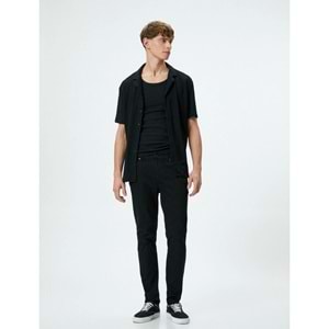 Skinny Fit Kot Pantolon - Michael Jean - KOTON - 4SAM40233ND - SİYAH - 32/30