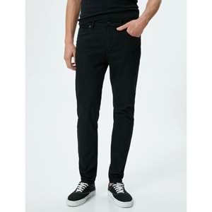 Skinny Fit Kot Pantolon - Michael Jean - KOTON - 4SAM40233ND - SİYAH - 32/30