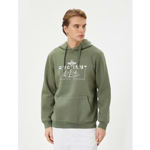 Erkek Giyim Sweatshirt - KOTON - 4WAM70255MK - HAKİ - XL