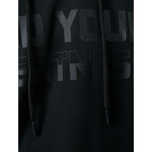 Spor Tişört Kapşonlu Slogan Baskılı Kısa Kollu - KOTON - 4SAM10006NK - SİYAH - L
