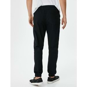 Jogger Pantolon Beli Bağcıklı Slim Fit Cep Detaylı - 4SAM40006HW