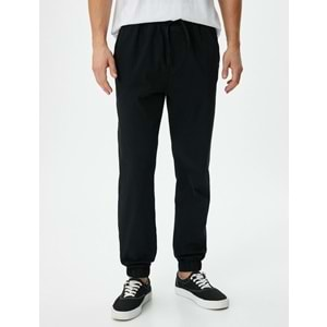 Jogger Pantolon Beli Bağcıklı Slim Fit Cep Detaylı - 4SAM40006HW