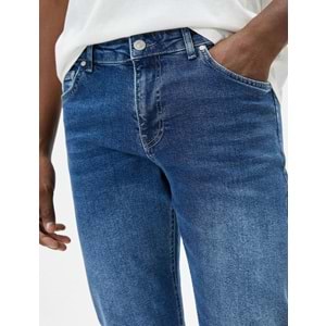 Slim Fit Kot Pantolon - Brad Jean - KOTON - 4SAM40011ND - KOYU İNDİGO - 30/30