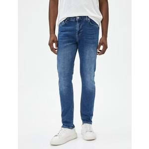 Slim Fit Kot Pantolon - Brad Jean - KOTON - 4SAM40011ND - KOYU İNDİGO - 30/30