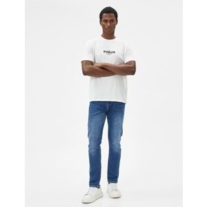 Slim Fit Kot Pantolon - Brad Jean - KOTON - 4SAM40011ND - KOYU İNDİGO - 30/30