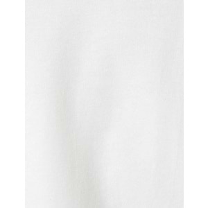 Bisiklet Yaka Tişört Kumaş Detaylı Kısa Kollu Pamuklu - KOTON - 4SAM10271HK - EKRU - XXL