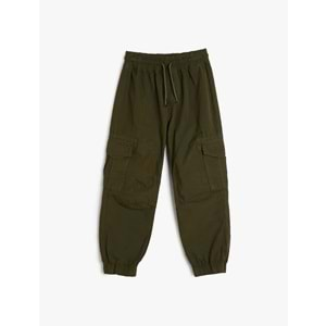 Erkek Çocuk Basic Jogger Pantolon Beli Bağlamalı Pamuklu 4SKB40021TW