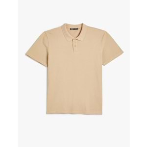 Polo Yaka Tişört Slim Fit Düğmeli Kısa Kollu - KOTON - 4SAM10113MK - YEŞİL - XL