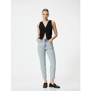 Mom Fit Kot Pantolon Rahat Kesim - KOTON - 4SAL40019MD - BLEACH - 30/32