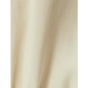 Fermuarlı Trençkot Beli Lastikli Kapaklı Cepli Dik Yaka - KOTON - 4SAK00001EW - Taş - 44