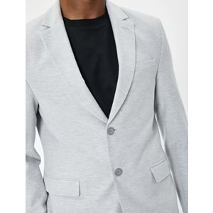 Blazer Ceket Slim Fit Cep Detaylı Düğmeli 5WAM50001HK