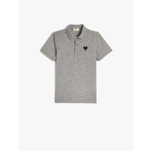 Erkek Çocuk Polo Yaka Tişört Kısa Kollu Düğmeli İşleme Detaylı - KOTON - 4SKB10009TK - 9-10 YAŞ