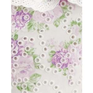 Crop Fisto Çiçekli Üst Fırfırlı Pamuklu - KOTON - 4SAK30059EW - LİLA DESENLİ - 36