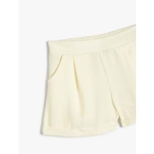 Kız Çocuk Basic Beli Bağlamalı Cepli - KOTON - 4SKG40066AW - EKRU - 5-6 YAŞ