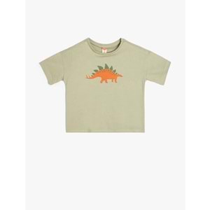 Erkek Bebek Giyim Tişört - KOTON - 4SMB10463TK - YEŞİL - 18-24 AY