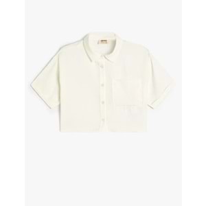 Kız Çocuk Giyim Gömlek - KOTON - 4SKG60100AW - BEYAZ - 4-5 YAŞ