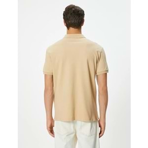 Polo Yaka Tişört - KOTON - 4SAM10098MK - BEJ - XXL