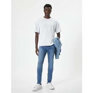 Skinny Fit Kot Pantolon - Michael Jean - KOTON - 4SAM40108ND - AÇIK İNDİGO - 32/32