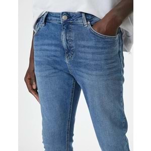 Skinny Fit Kot Pantolon - Michael Jean - KOTON - 4SAM40108ND - AÇIK İNDİGO - 32/32