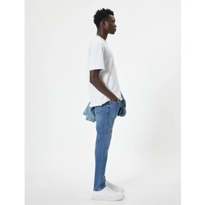 Skinny Fit Kot Pantolon - Michael Jean - KOTON - 4SAM40108ND - AÇIK İNDİGO - 32/32