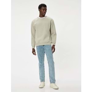 Straight Fit Kot Pantolon - Mark Jean - KOTON - 5WAM40155ND - AÇIK İNDİGO - 34/30