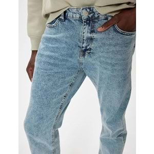 Straight Fit Kot Pantolon - Mark Jean - KOTON - 5WAM40155ND - AÇIK İNDİGO - 34/30