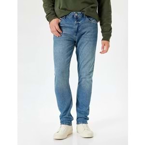 Slim Fit Kot Pantolon - Brad Jean - KOTON - 5WAM40168ND - ORTA İNDİGO - 34/30