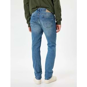 Slim Fit Kot Pantolon - Brad Jean - KOTON - 5WAM40168ND - ORTA İNDİGO - 34/30