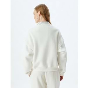 Basic Oversize Sweatshirt Uzun Kollu Bisiklet Yaka Dikiş Detaylı 5WAL10209IK