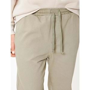 Gabardin Pantolon Beli Bağcıklı Cep Detaylı Pamuklu - KOTON - 5WAM40008HW - HAKİ - 42