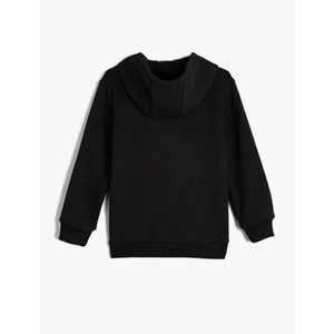 Erkek Çocuk Sweatshirt Fermuarlı Kapşonlu Basic Kanguru Cepli 5WKB10098TK