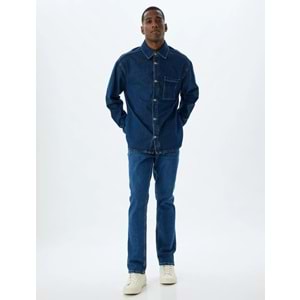 Straight Fit Kot Pantolon - Mark Jean - KOTON - 5WAM40001ND - KOYU İNDİGO - 30/30