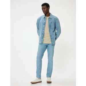 Slim Fit Kot Pantolon - Brad Jean - KOTON - 5WAM40004ND - AÇIK İNDİGO - 32/32
