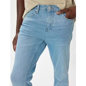 Slim Fit Kot Pantolon - Brad Jean - KOTON - 5WAM40004ND - AÇIK İNDİGO - 32/32