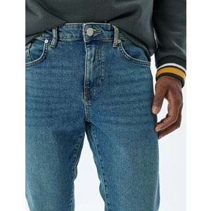 Skinny Fit Kot Pantolon - Michael Jean - KOTON - 5WAM40012ND - ORTA İNDİGO - 32/30