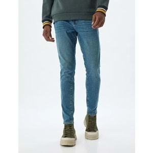 Skinny Fit Kot Pantolon - Michael Jean - KOTON - 5WAM40012ND - ORTA İNDİGO - 32/30