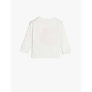 Kız Bebek Giyim Tişört - KOTON - 5WMG10181AK - EKRU - 9-12 AY