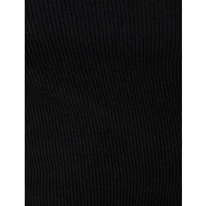 Basic Atlet Fitilli Kolsuz Dik Yaka Slim Fit - KOTON - 5WAL30007IK - SİYAH - S